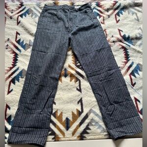 imogene + willie Gray Pinstripe Wide-Leg Pants